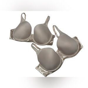 Wonderbra Plus Full Support Underwire Bra Lot Of 2 Blush Beige Size 42C Lined